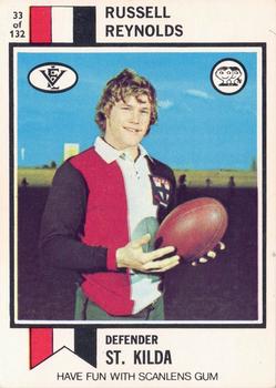 1974 Scanlens VFL #33 Russell Reynolds Front